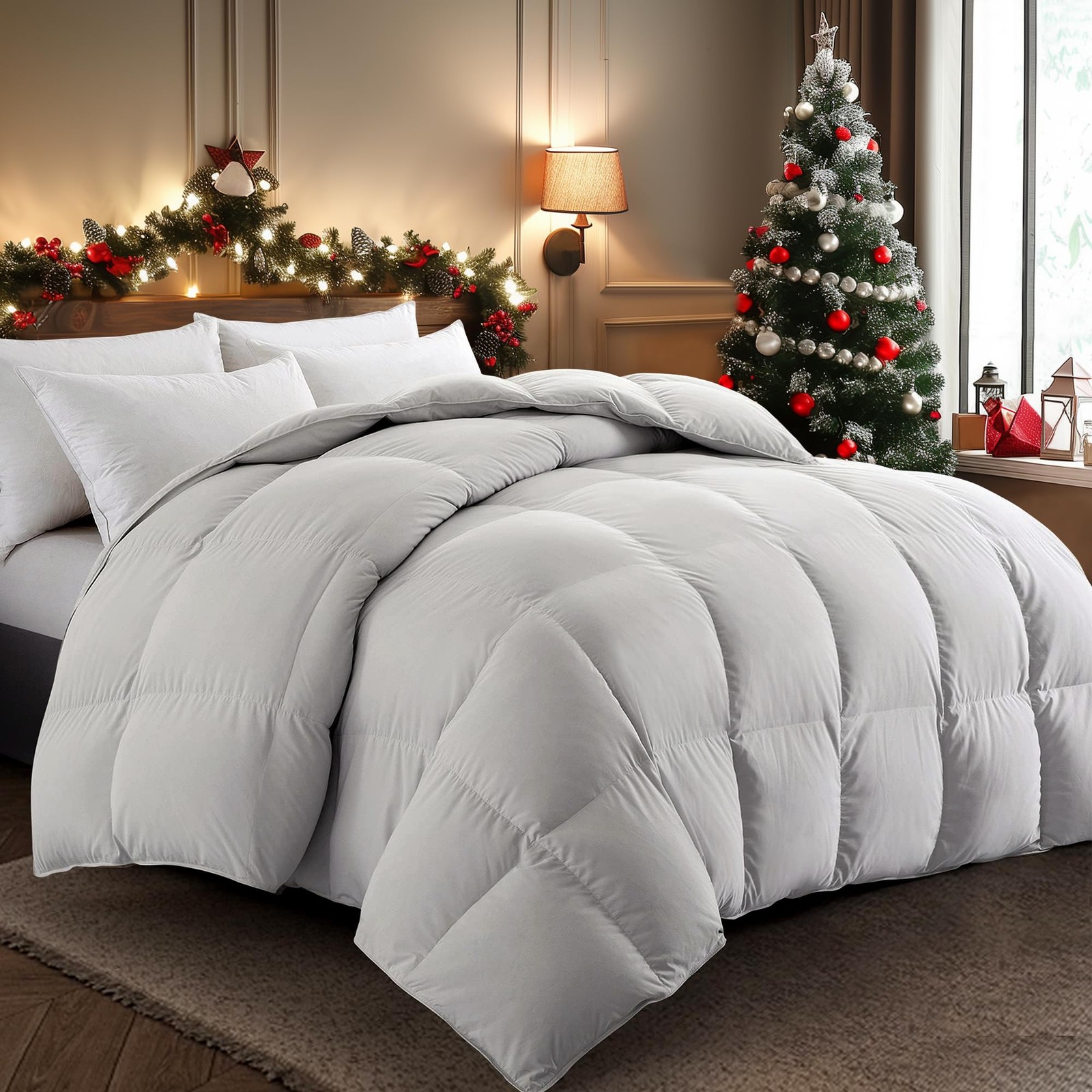 Puredown Feather Comforter Twin Size All Season Duvet Insert Hotel Collection