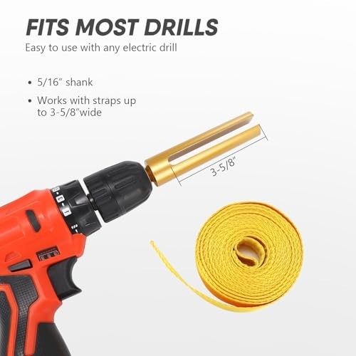 High-Efficiency Ratchet Strap Winder Drill Attachment for Cargo Tiedown – 1 Pack
