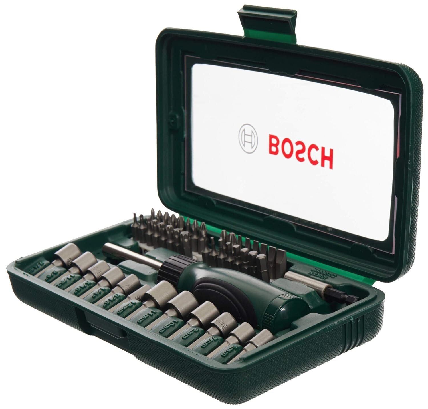 Bosch Metal 46 Pcs Screwdriver Bit Set, 23.9 x 13.4 x 5 Centimeters