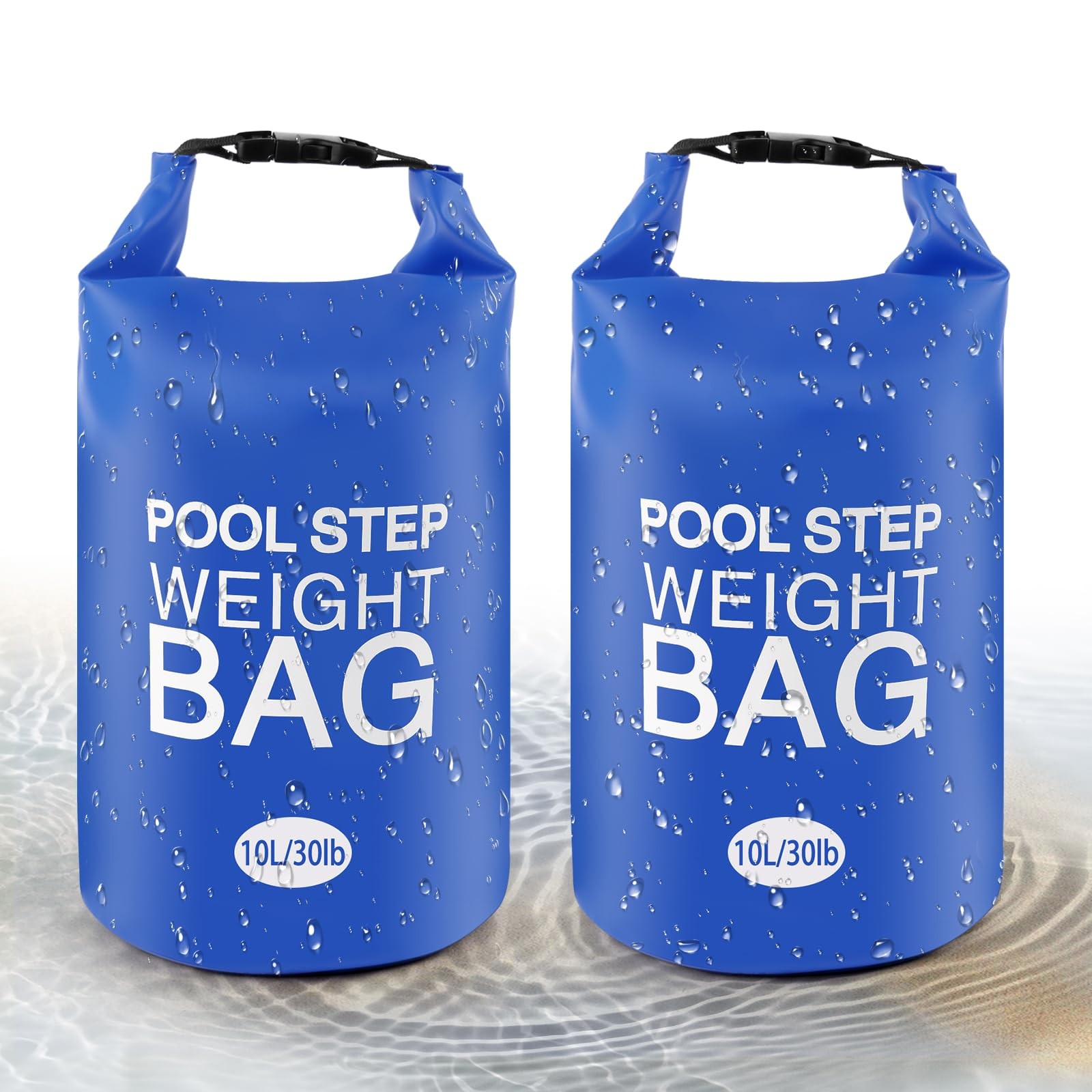 2 Pack 10L/30lb Universal Pool Step Weights 500D PVC Waterproof Swimming Pool…