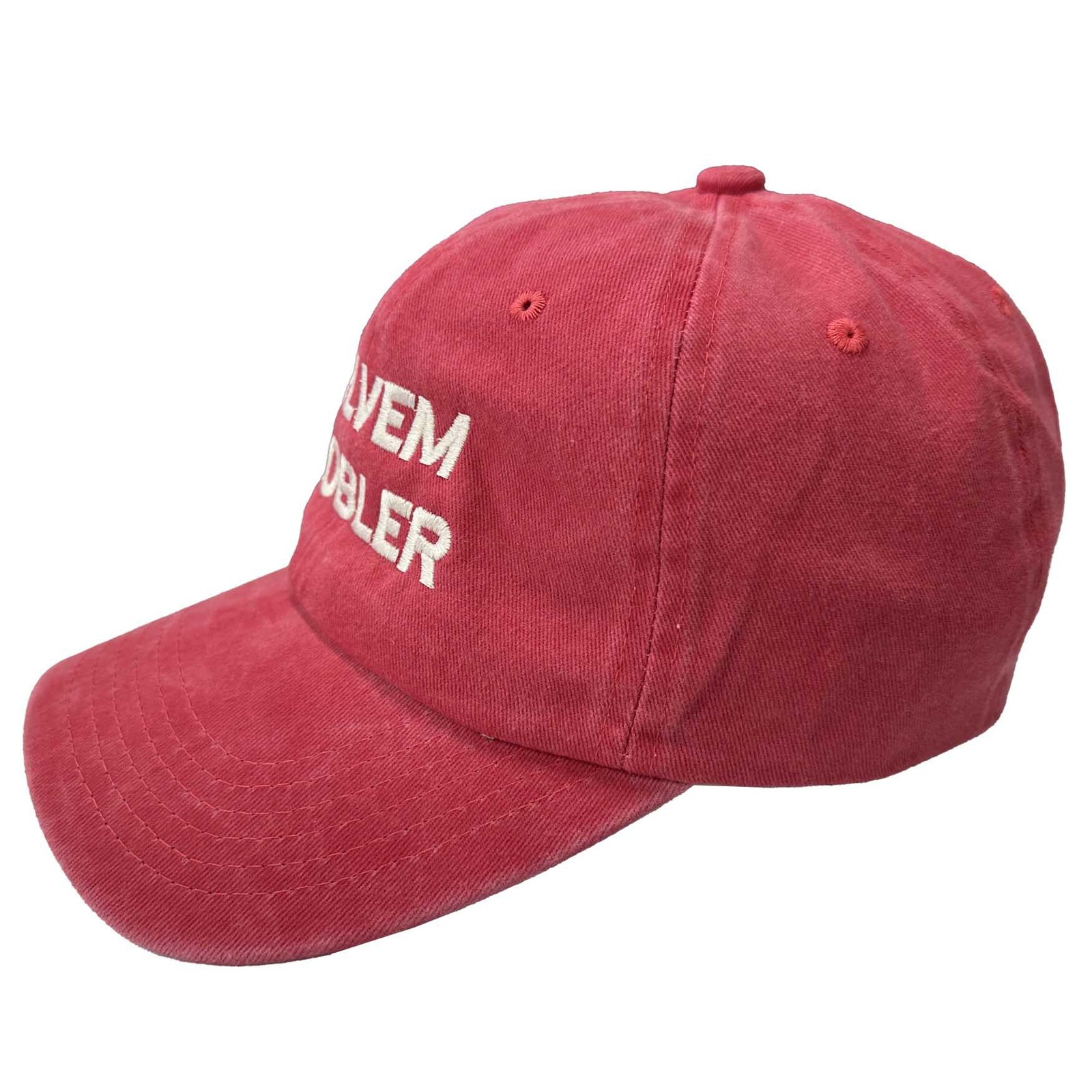 “Solvem Probler” 6 Panel Low Profile Embroidered Cap Coral