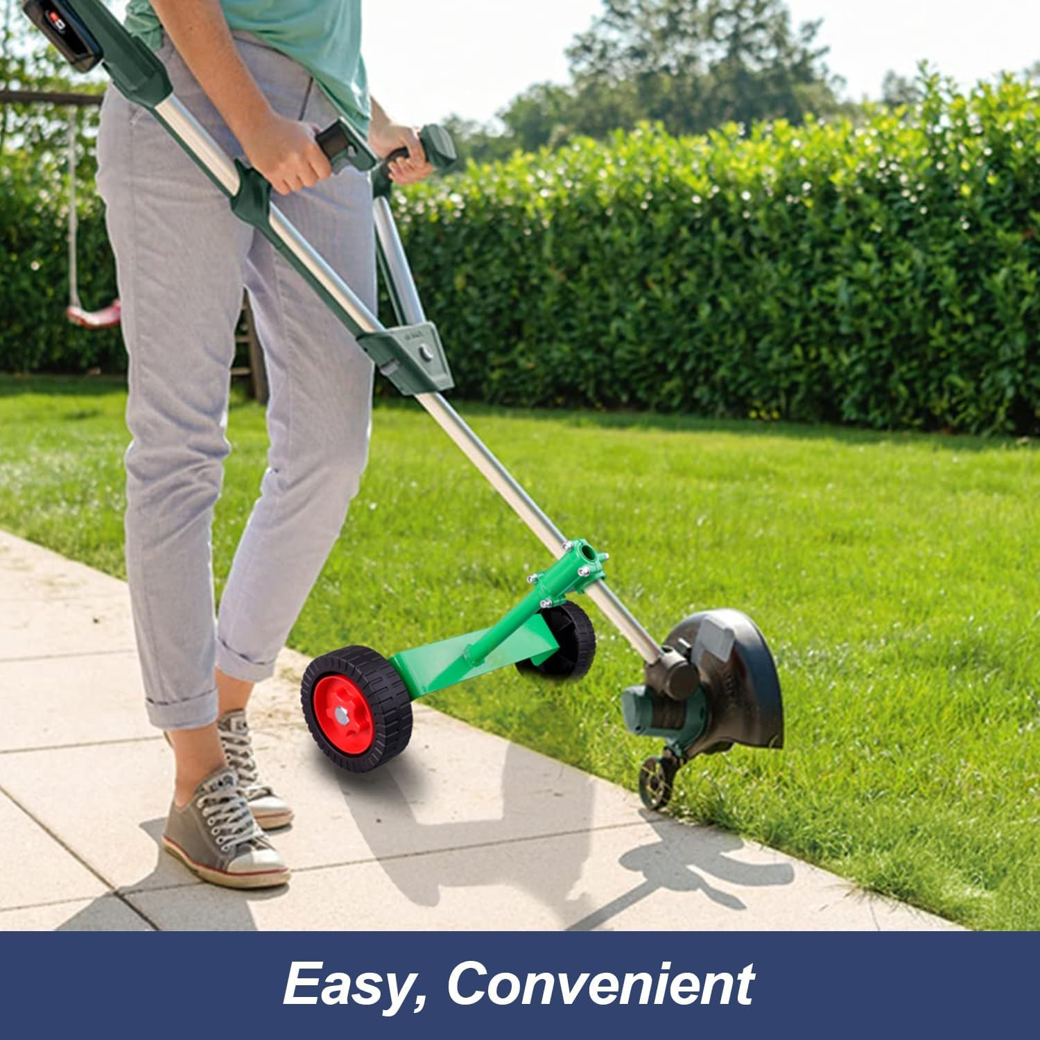 Adjustable String Trimmer Support Wheel Attachment 26Mm(1 Inch) and 28Mm(1.1 Inc