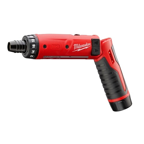 Milwaukee 2101-22 M4 1/4″ Hex Cordless 200/600RPM Screwdriver Kit, 44in-lb