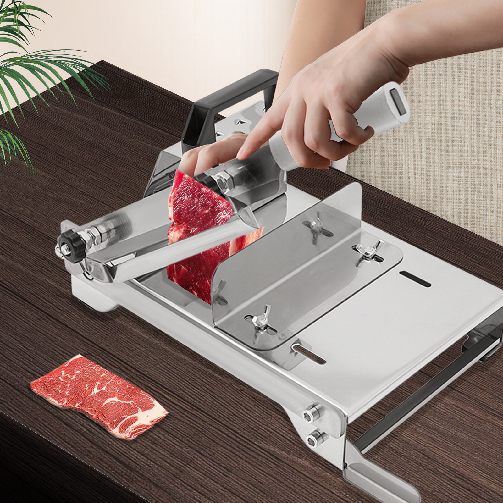 Stainless Steel Meat Food Slicer Manual Meat Chopper Slicer For Restaurant&Home