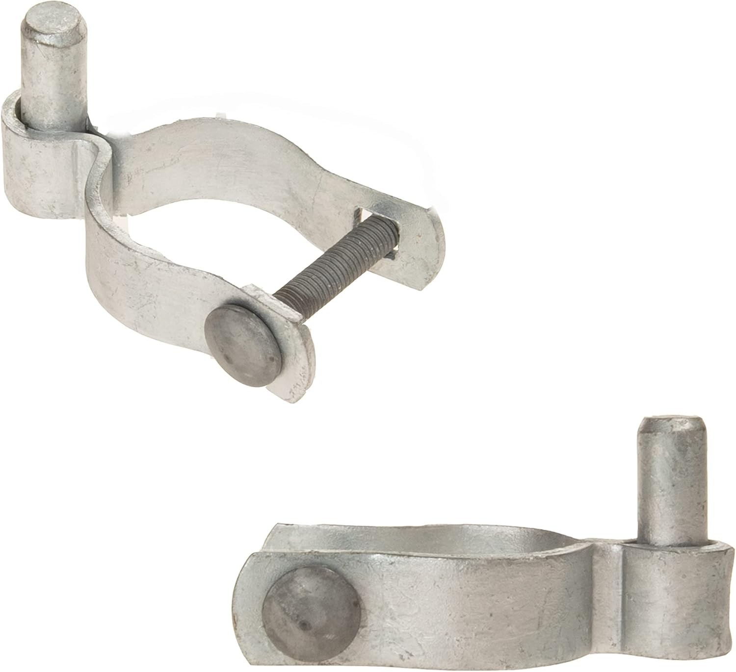 2 Pack Chain Link Fence Frame Gate Post Male Hinge with Bolts and Nuts (1-7/8 In