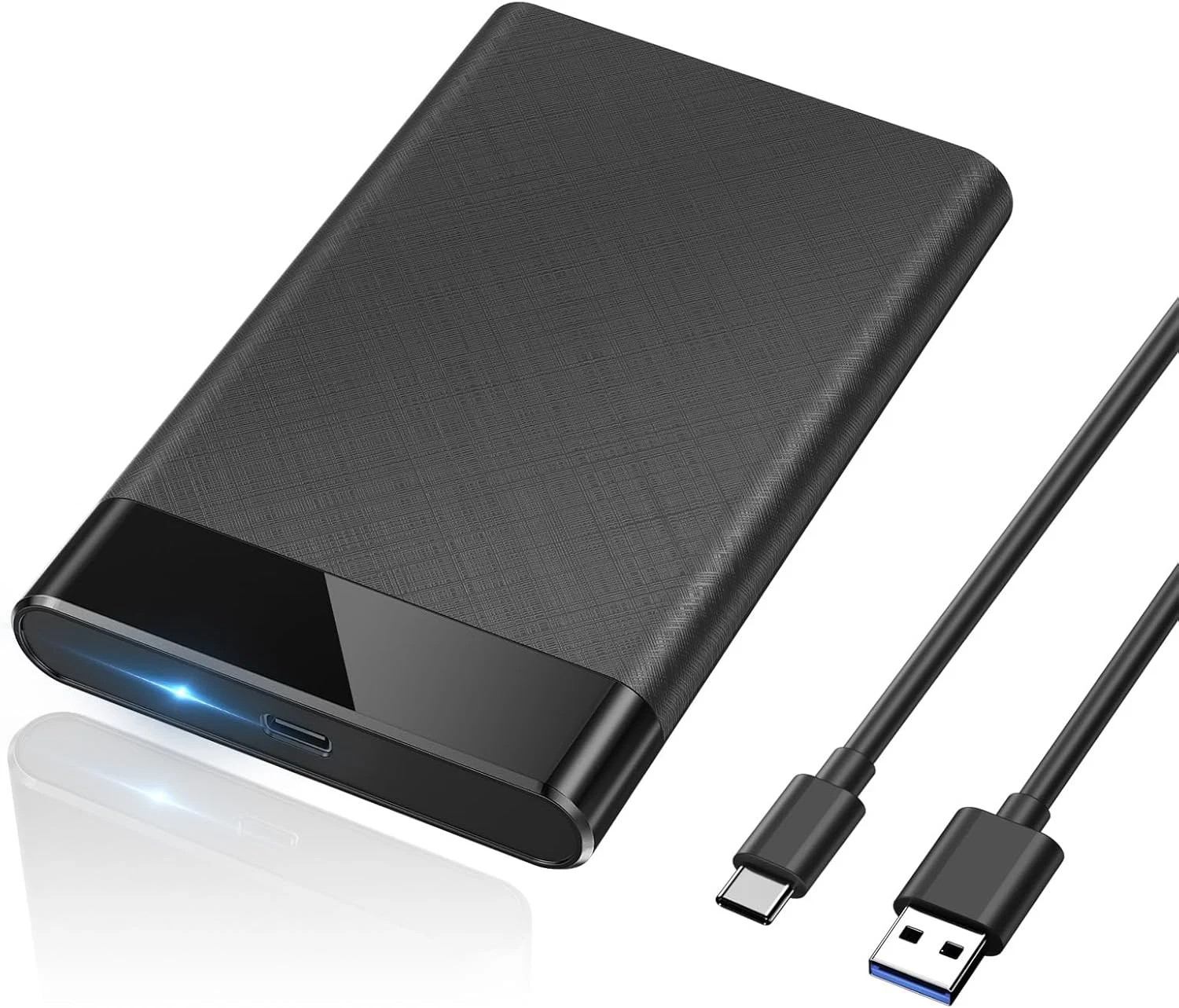 2.5” External Hard Drive Enclosure, 6Gbps USB C 3.1 Gen 2 to SATA III Tool-Free