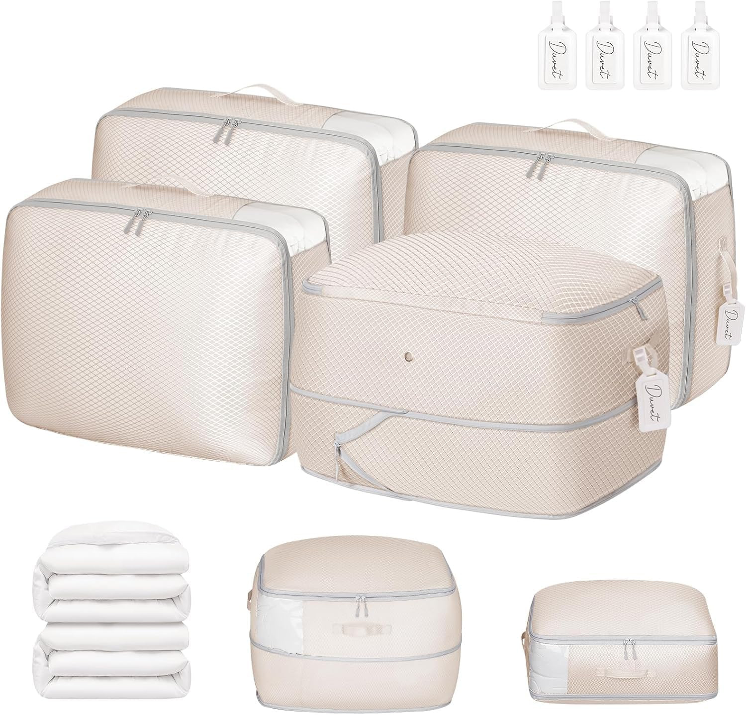 Comforter Storage Bag 4 Pack – Blanket Storage Organizer Compression Bags, Large