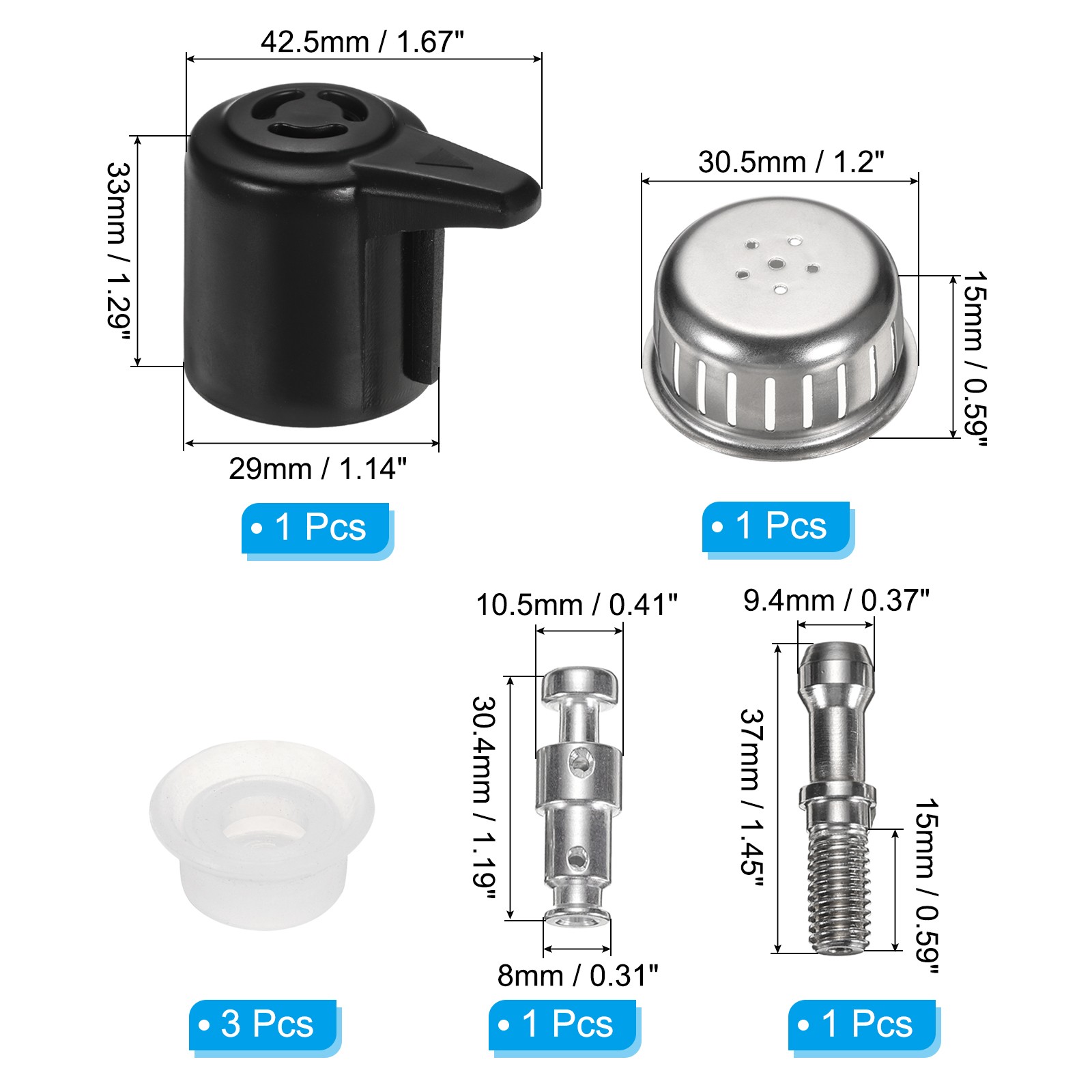 11Set Float Valve Gasket Replacement Parts Set for Pressure Cooker 5/6QT