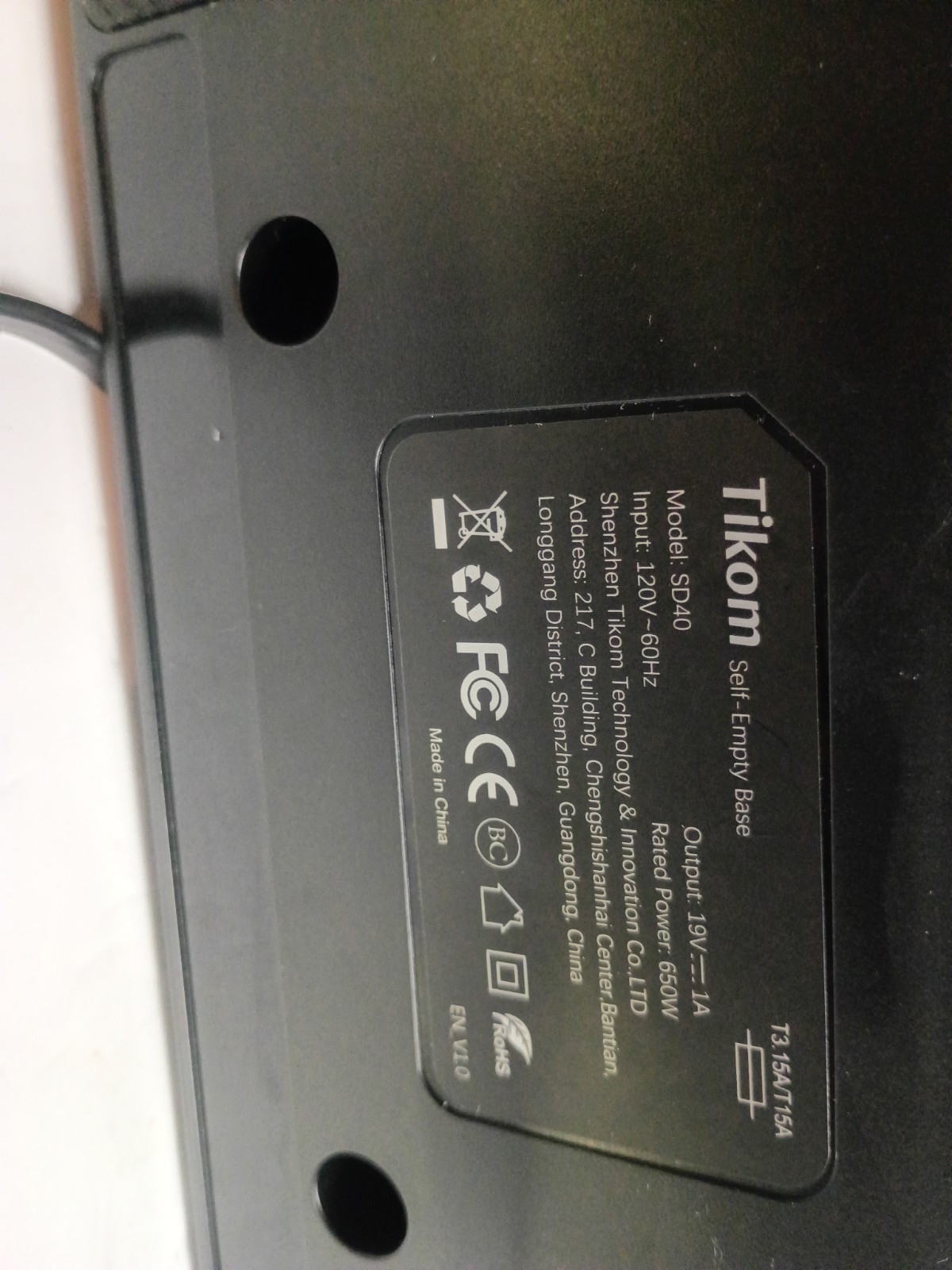 Tikom Self-Empty Base SD40 Only for 6000Pa L8000 Pro Robot Vacuum