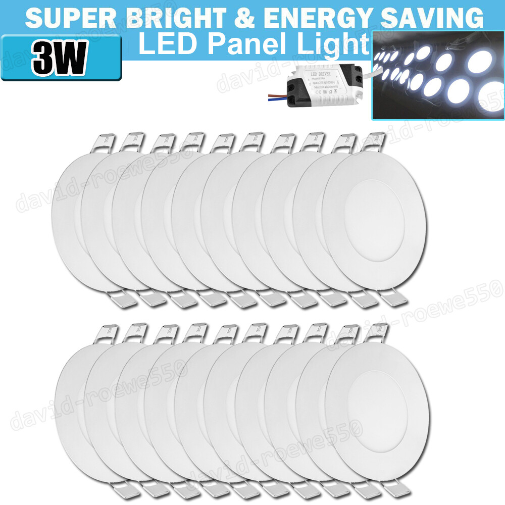 20Pack 3Inch LED Ceiling Lights Ultra-Thin Recessed Retrofits Kit 6000K Daylight