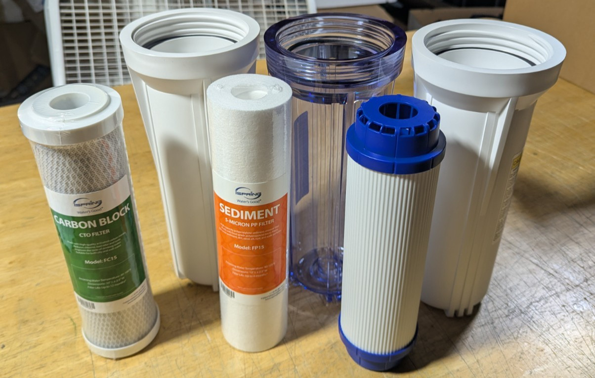 iSpring Replacement Filters & Tube Housing For Purifier System FC15 FP15 RCC7AK