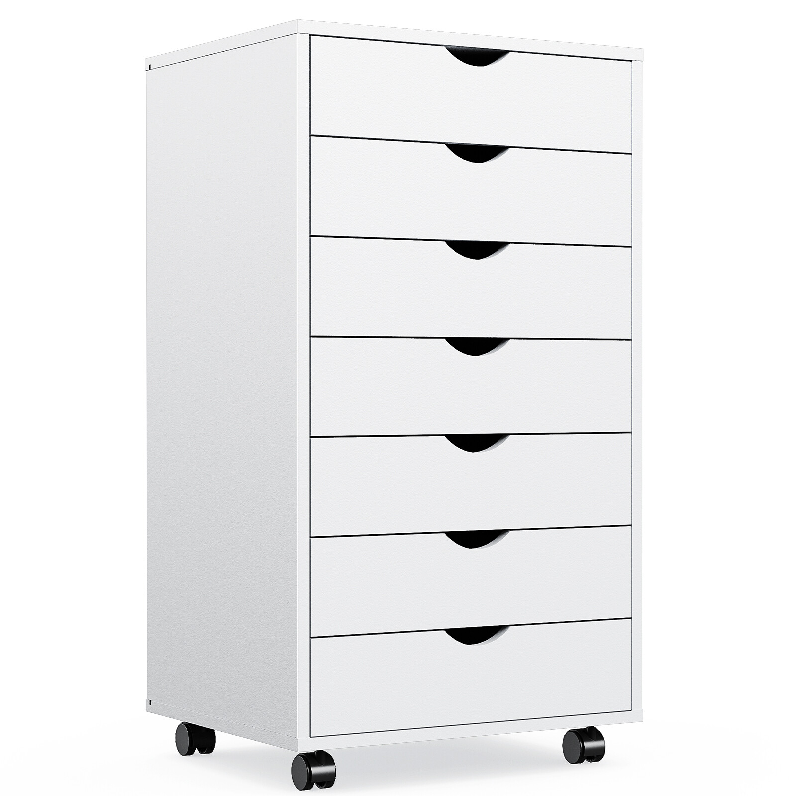 7-Drawer Dresser Chest Mobile Filing Cabinets Storage Cabinet Display Organizer