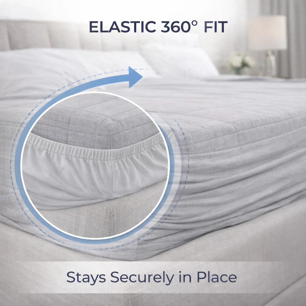Grounding Earthing Fitted Sheet Twin 5% Silver Fiber Bed Sheet White