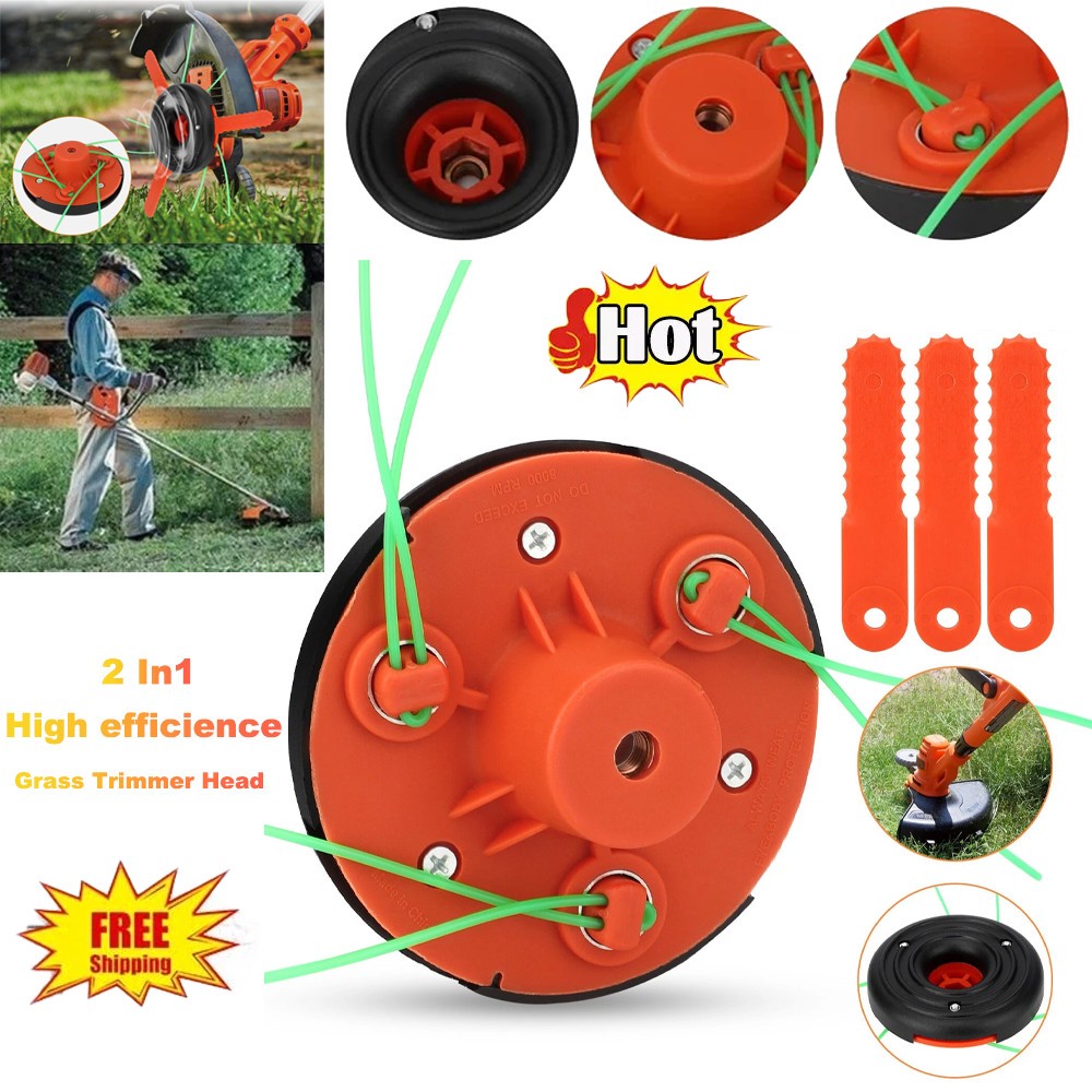 Universal Replace Lawn Trimmer Head for Weed Wacker, Garden Grass Cutting Tools