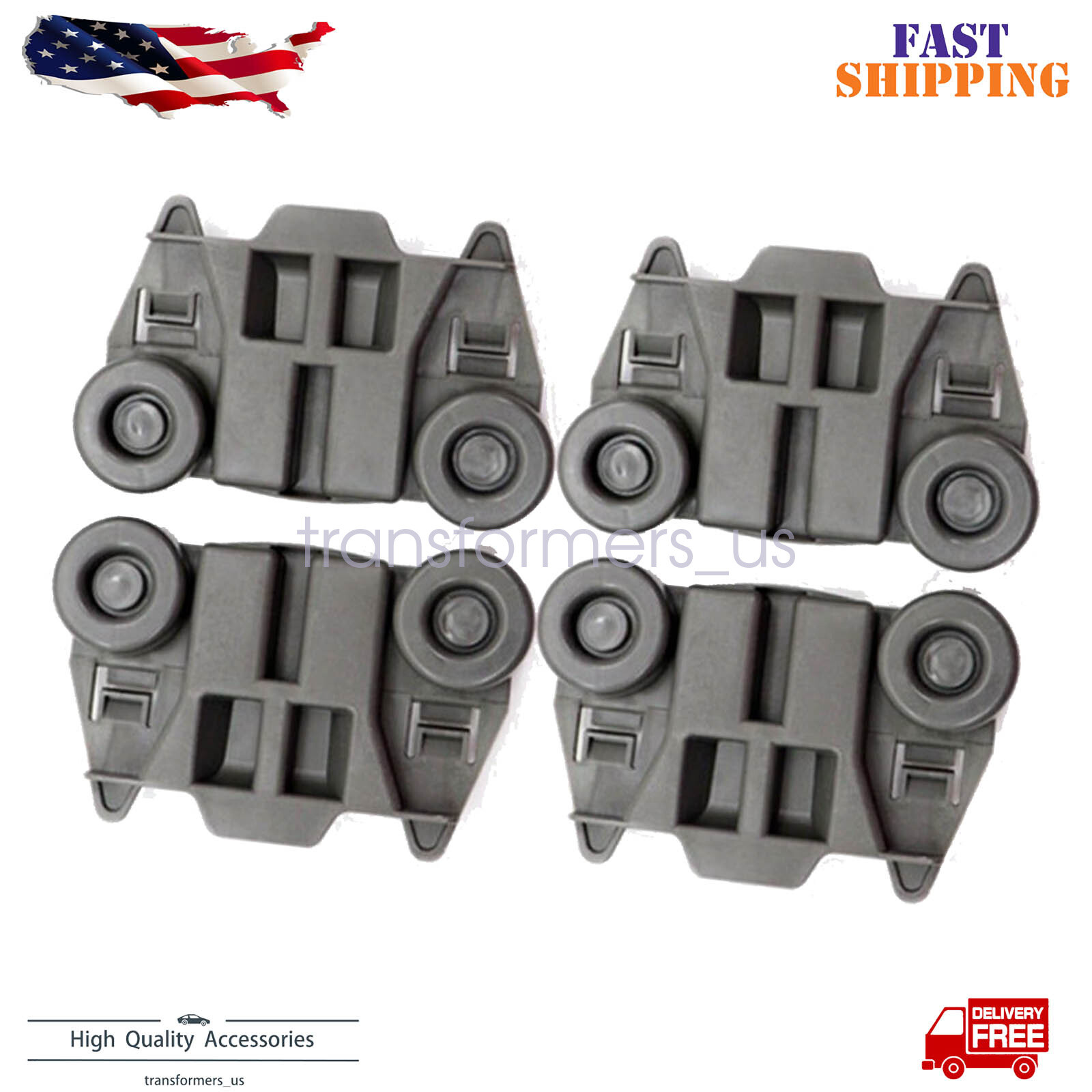 (4 Packs)W10195417 for kenmore whirlpool UPGRADED Dishwasher Wheels Lower rack