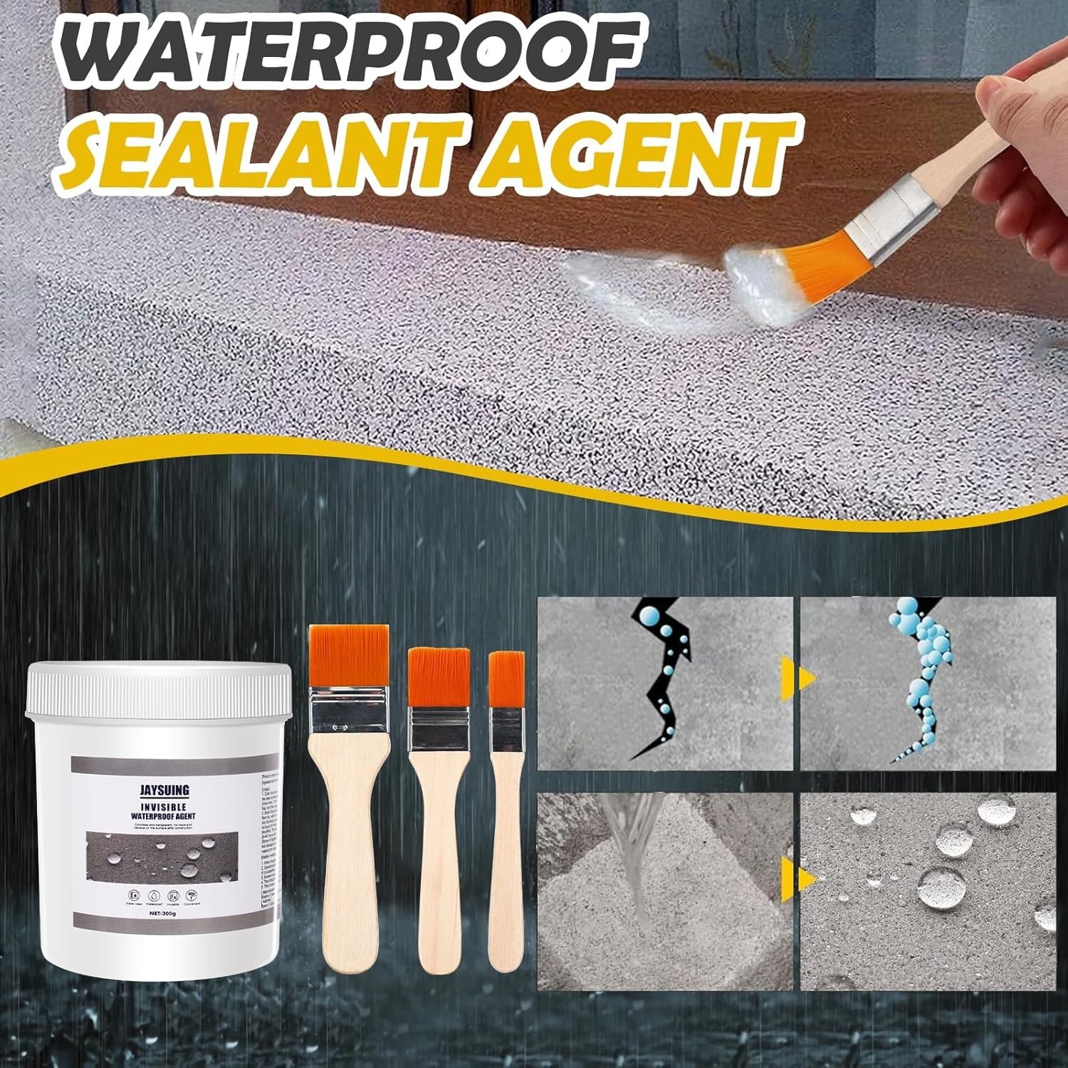 Transparent Waterproof Coating, Super Strong Waterproof Anti-Leakage Agent Invis
