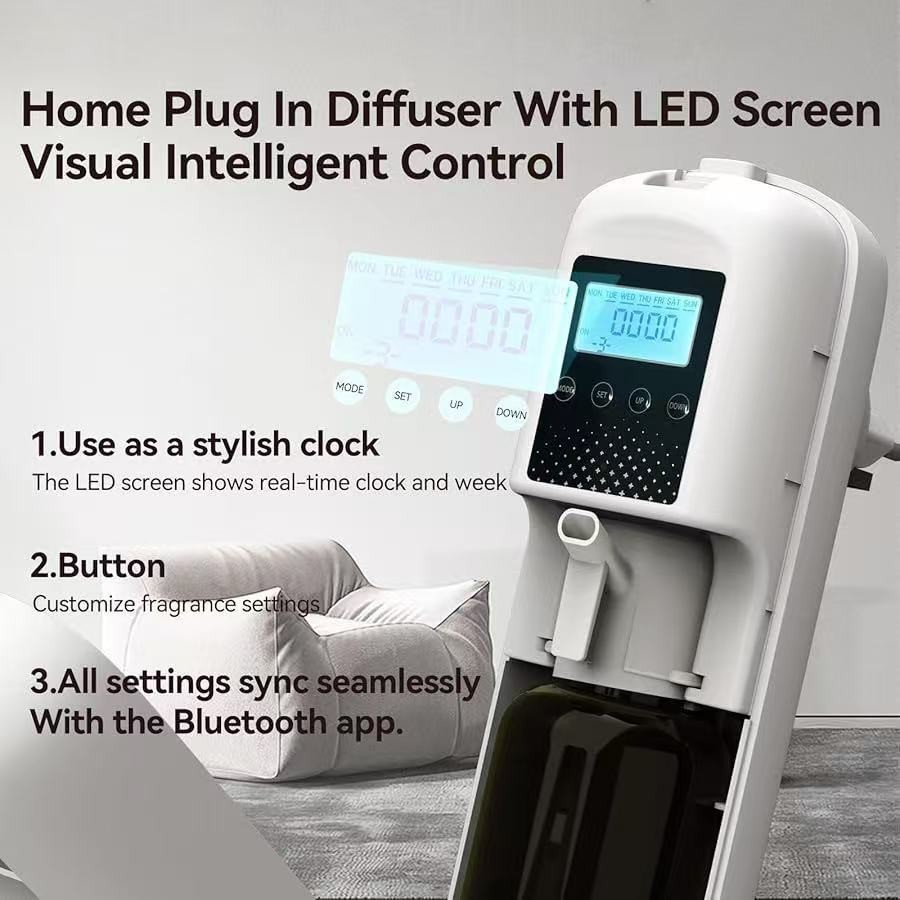Smart Waterless Plug-in Diffuser – Bluetooth App Control For Home, Office & Spa