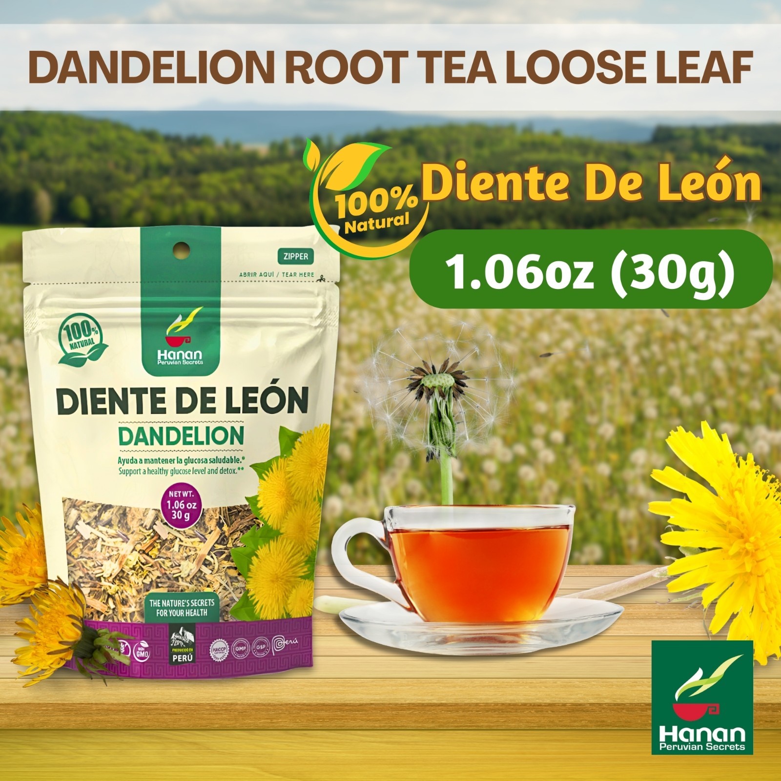Dandelion Loose Leaf and Root Tea – Te de Diente de Leon Herbal Tea from Peru 2