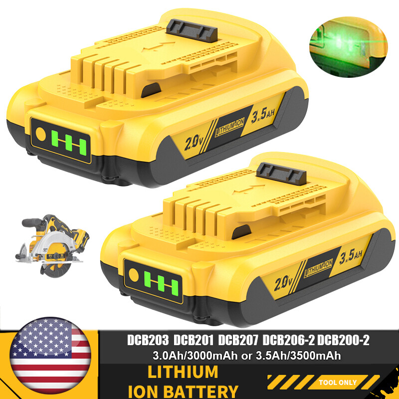Pack For Dewalt 20V 20 Volt Max Lithium Ion Battery DCB203 DCB207 DCB201 DCB206