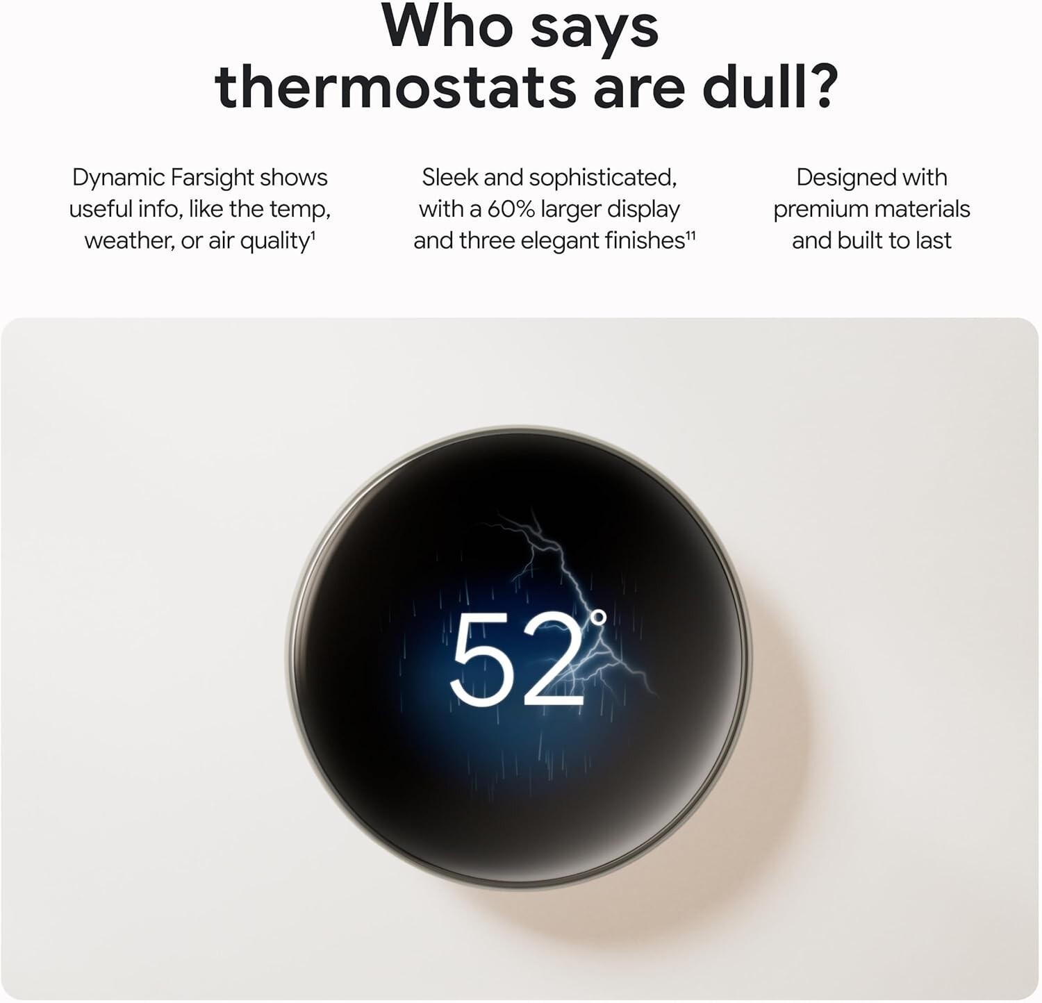 Google Nest 4th Gen Learning Thermostat GA05169-US POLISHED Obsidian (Black)