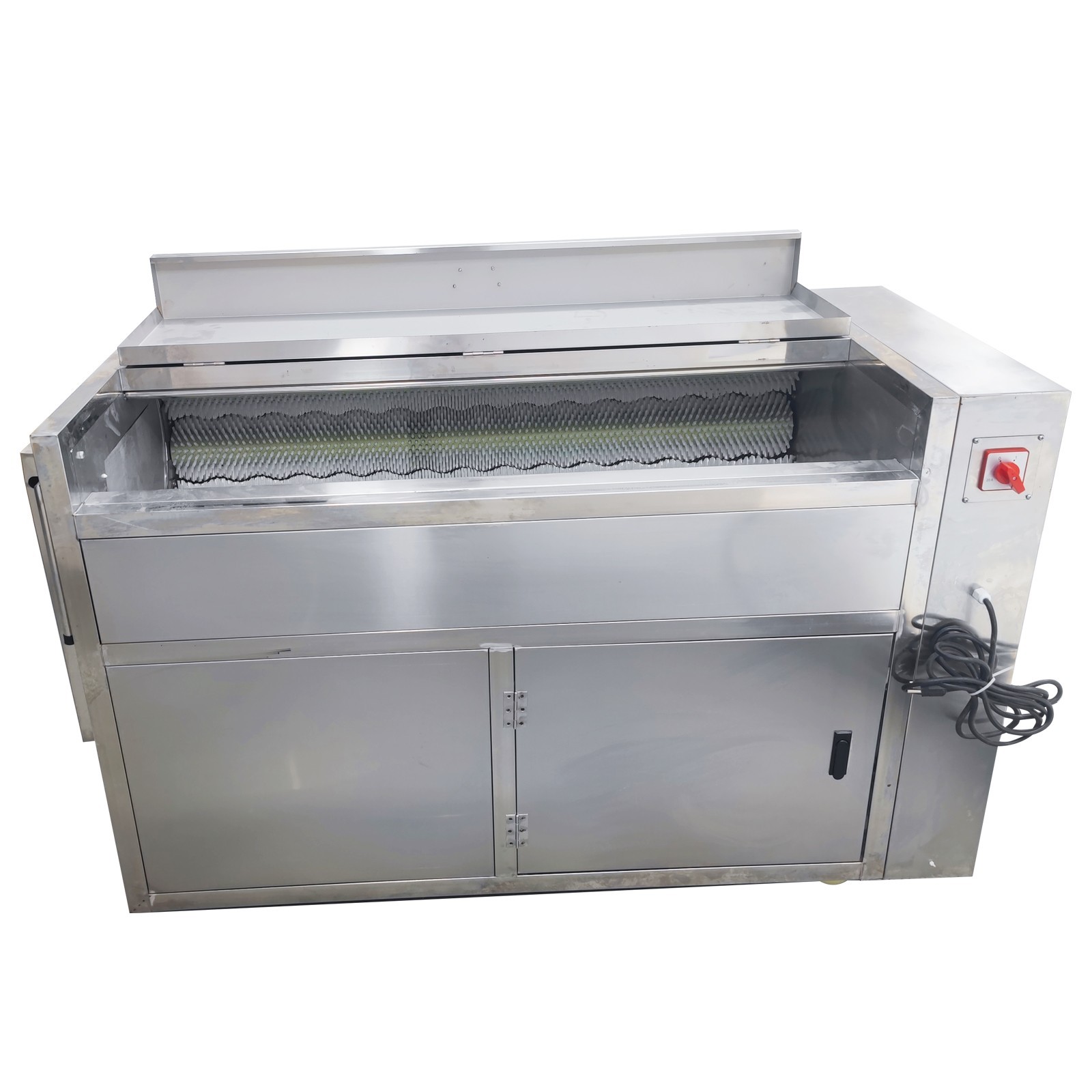 110V Automatic Electric Rolling Peeling Machine 70kg Capacity 4HP Carrot Potato