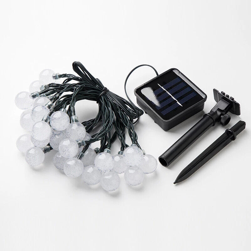 Solar Powered 30 LED String Light Garden Path Yard Decor Lamp Outdoor Waterproof