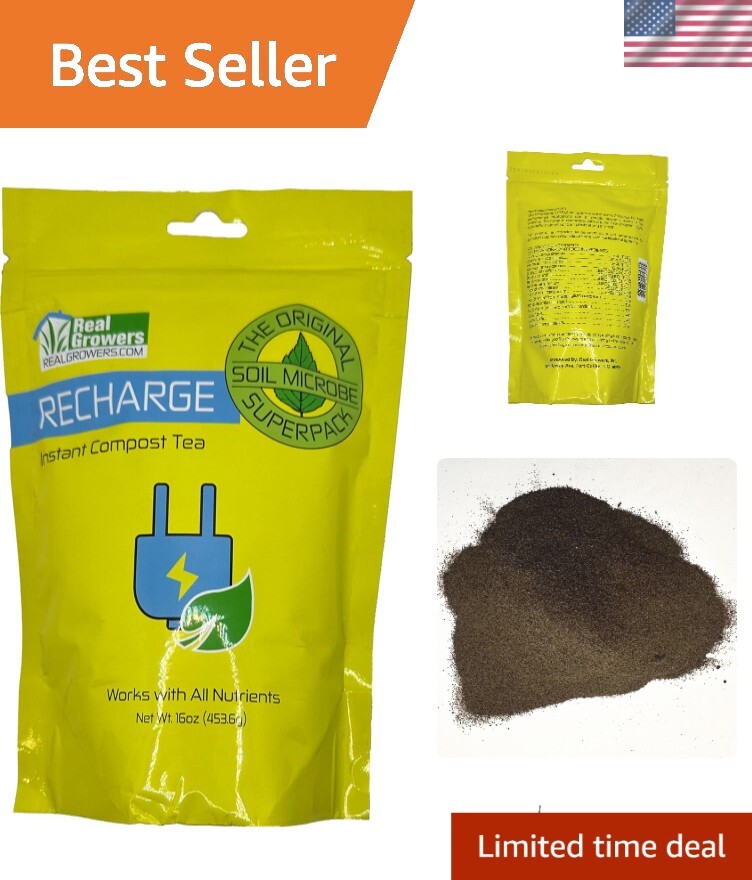 Recharge Your Plants with 16oz Instant Compost Tea – Boosts Yields & Root Health