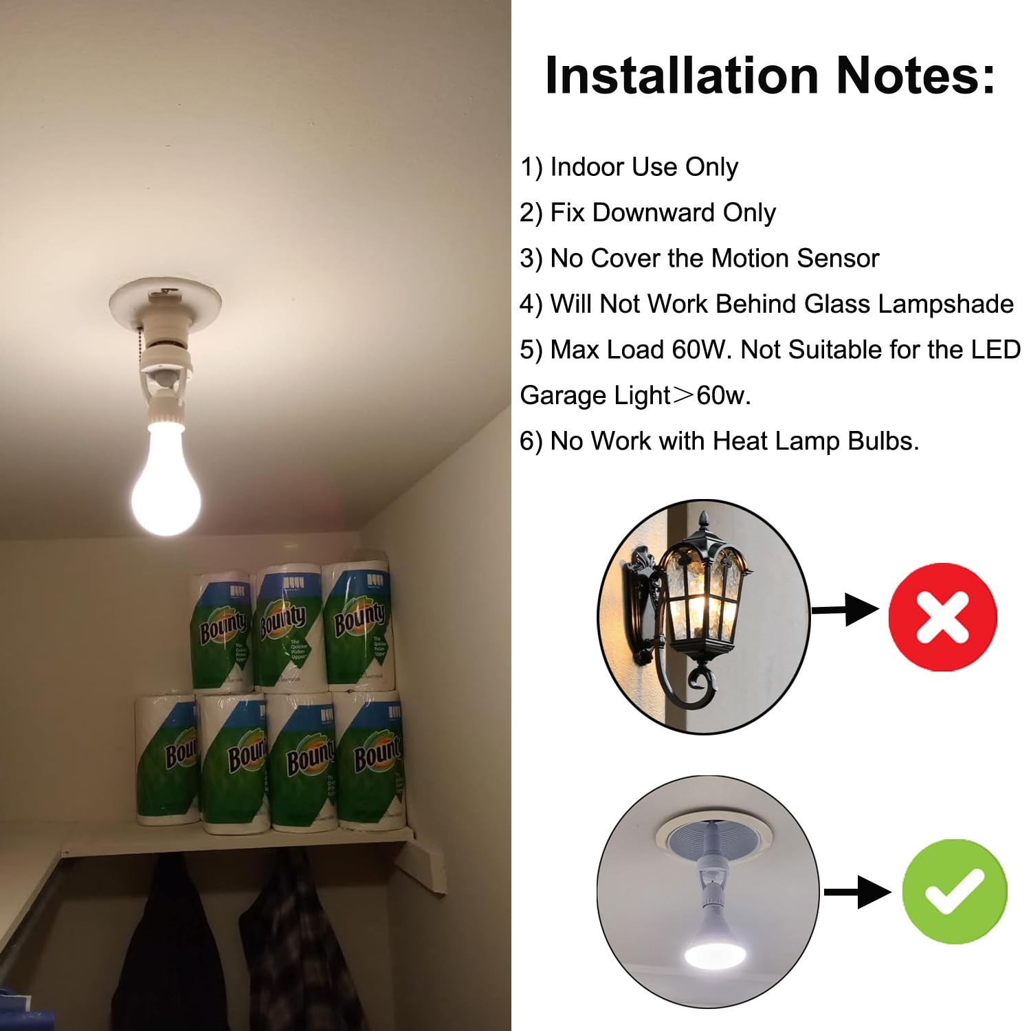 Infrared PIR Motion Sensor E27 LED Light Lamp Bulb Holder Socket Switch 110/220V