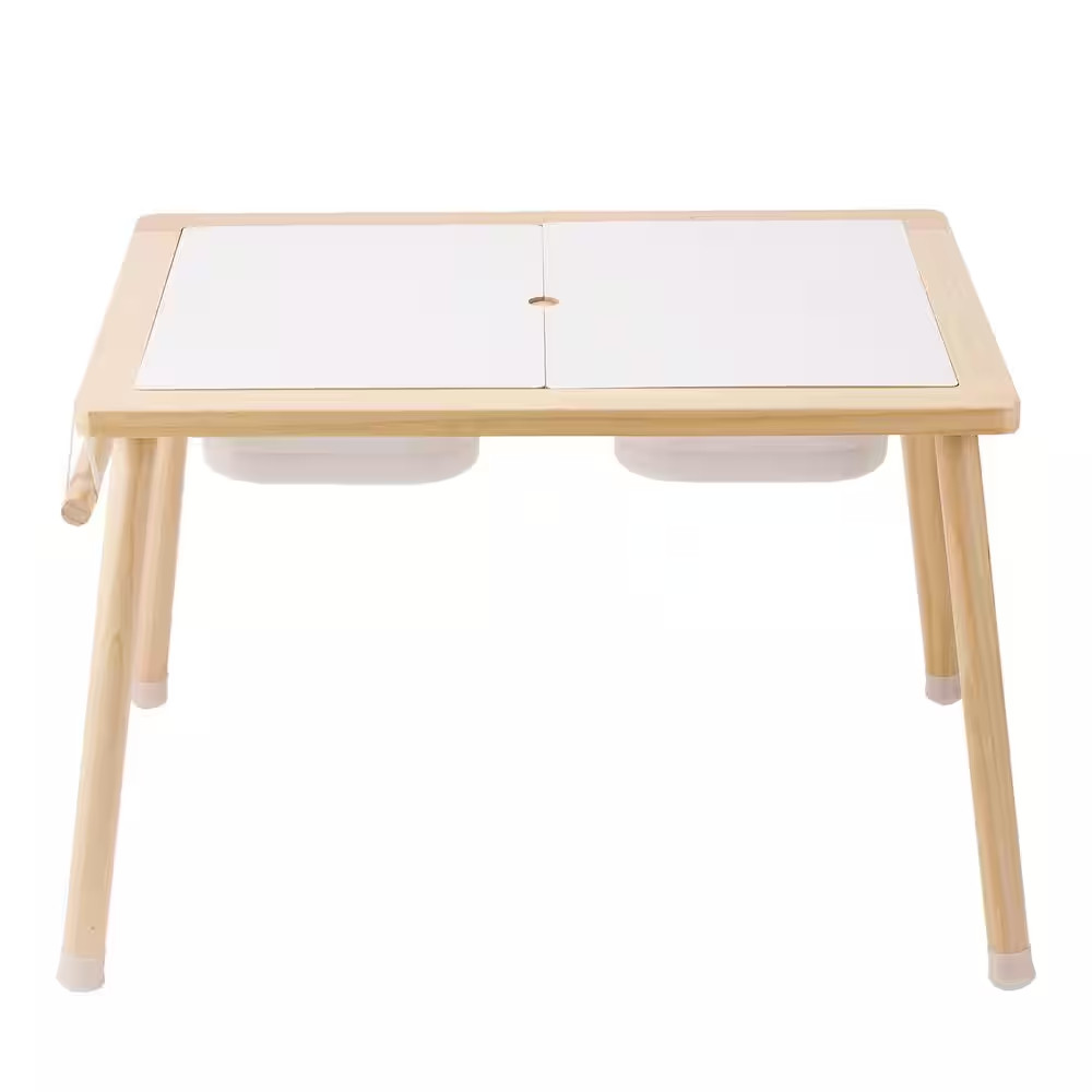Sensory Table for Toddlers, Kids Activity Table with 3 Foldable Storage Bins and