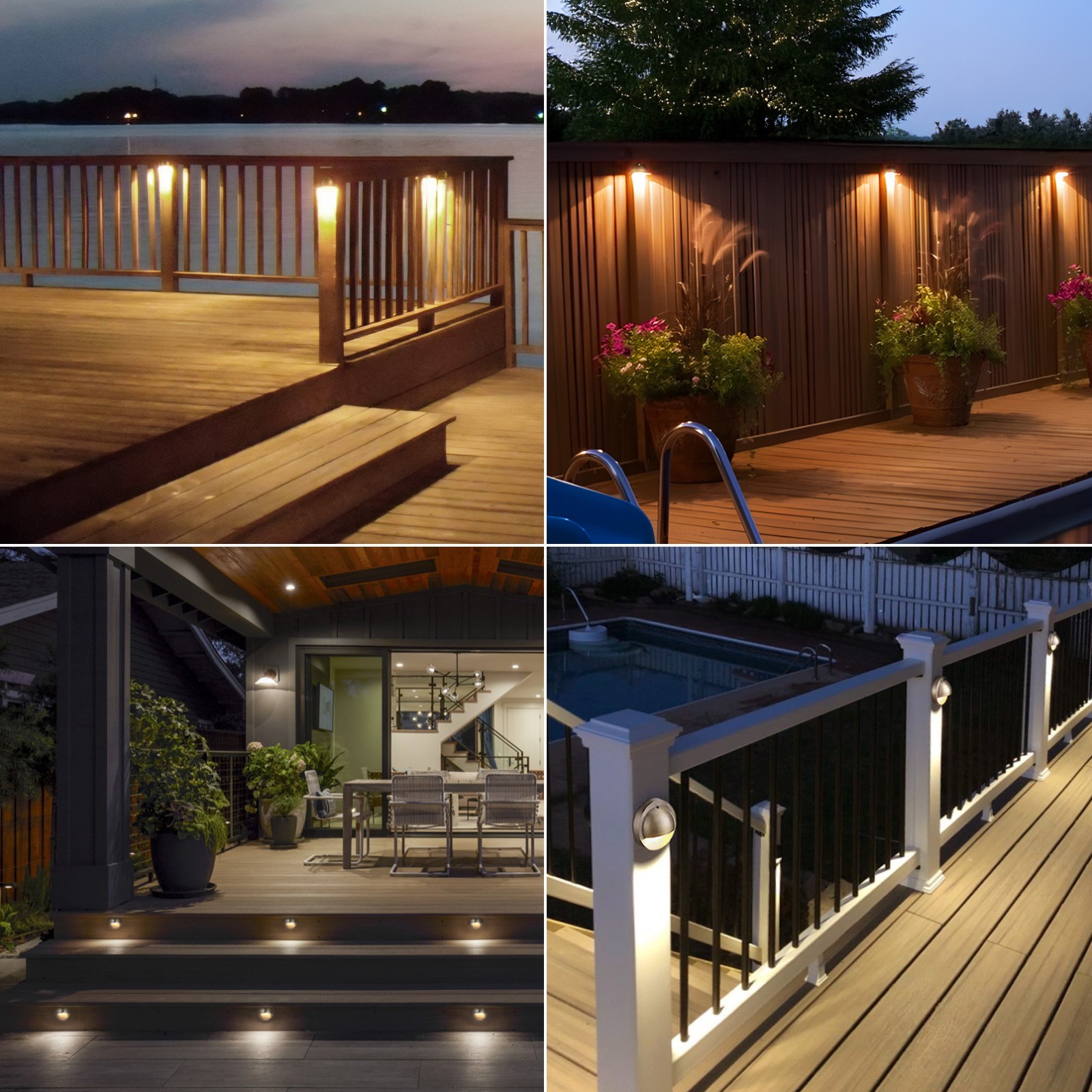 12 Pack LED 5CCT Low Voltage Deck Light, Landscape Fence Light, Bronze