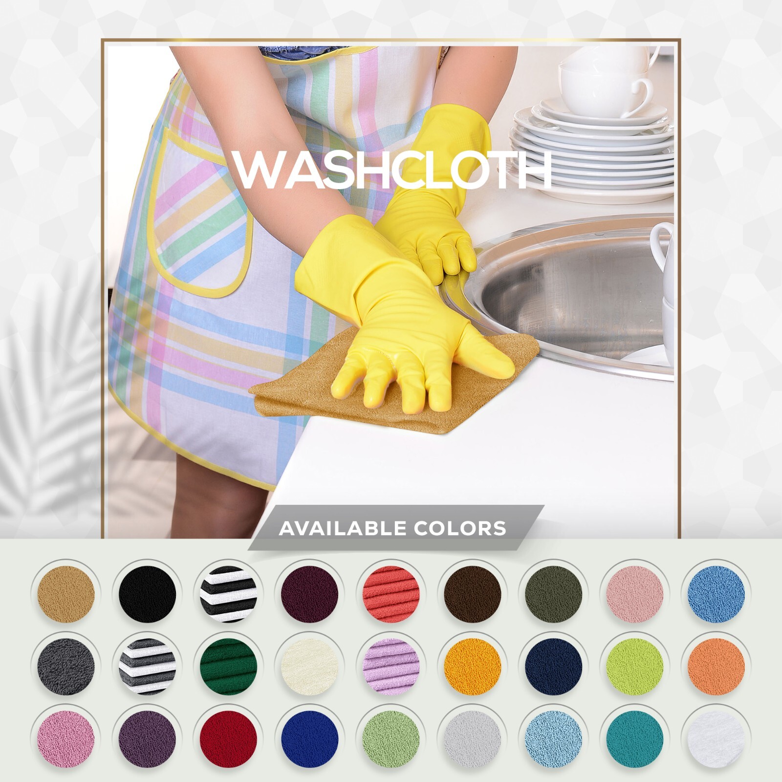 Pack of 24 Cotton Washcloths 12×12 inches for Finger and Face Utopia Towels