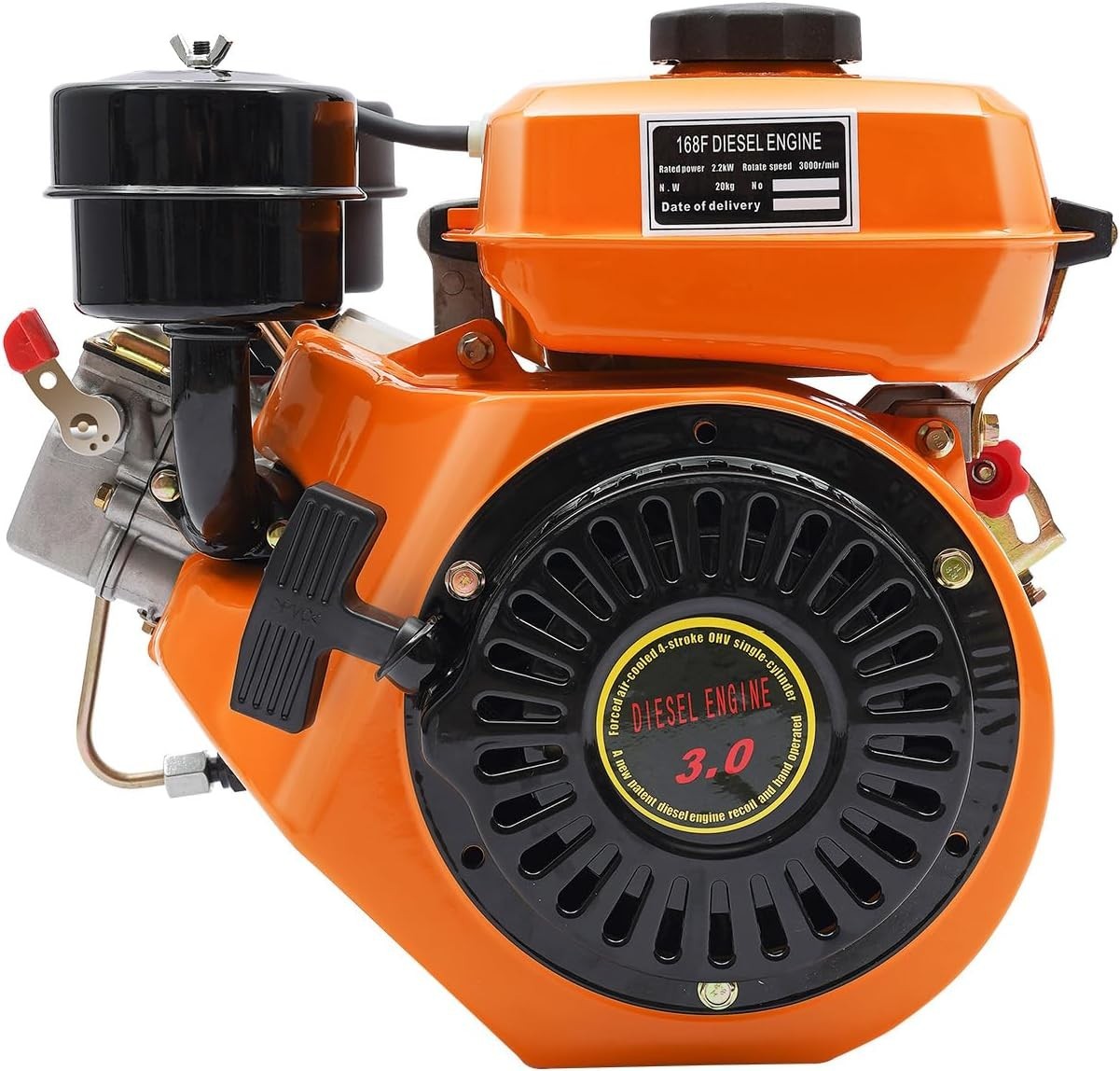 Diesel Engine Hand Recoil Single Cylinder For Small Agricultural Machinery 196CC