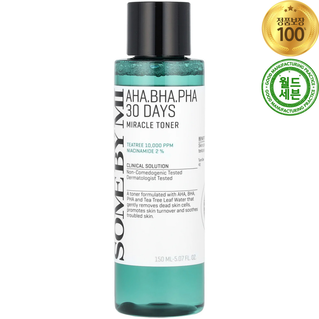 SOME BY MI AHA BHA PHA 30 Days Miracle Toner 150ml Acne Care K-Beauty