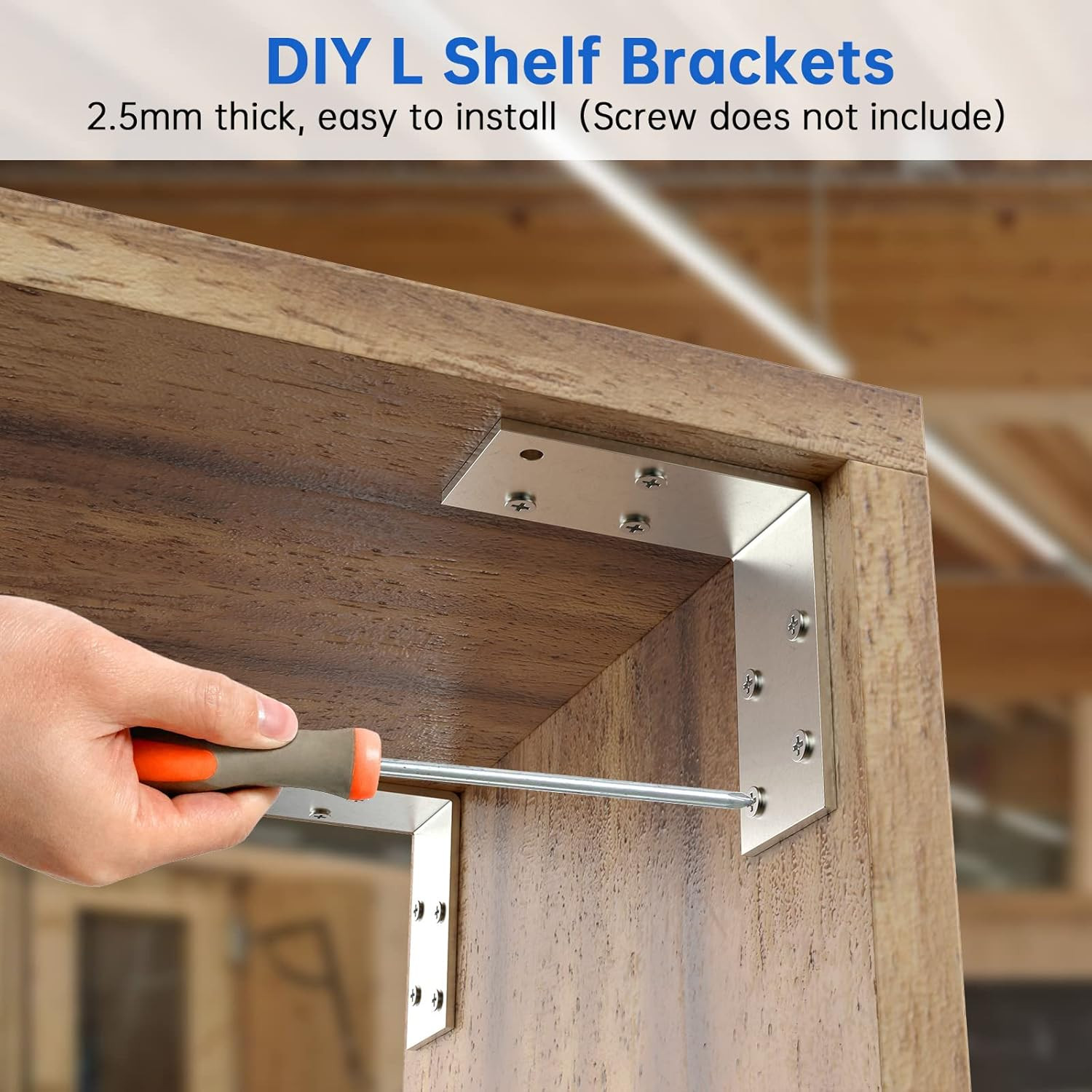 8-Pack Heavy Duty Galvanized L-Brackets � 3″ X 3″ Structural Corner Braces