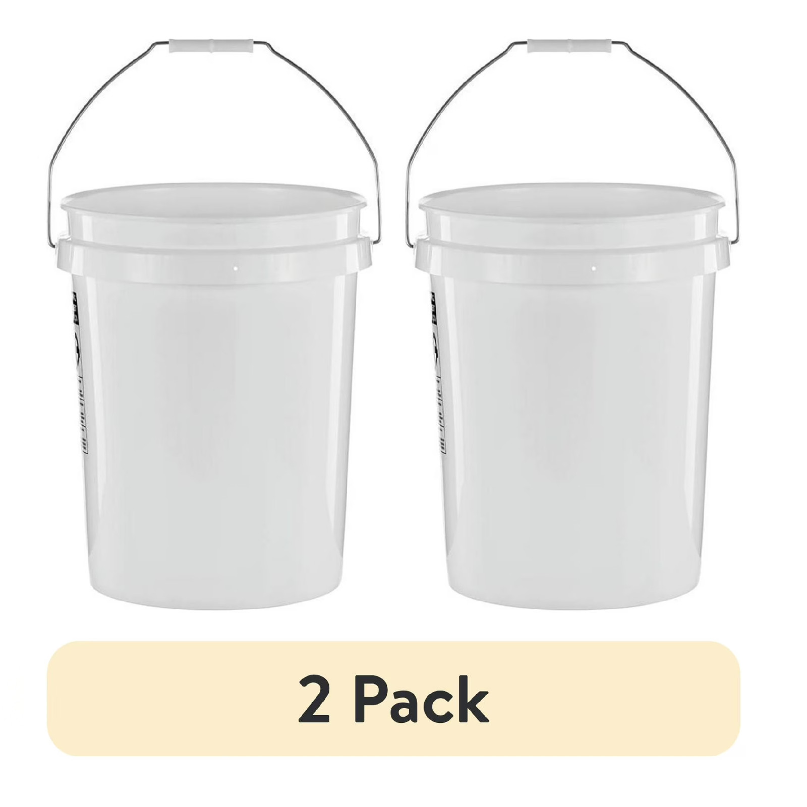 2 pack United Solutions 5 Gallon Round Utility Bucket, Comfort Handle, 1 Each