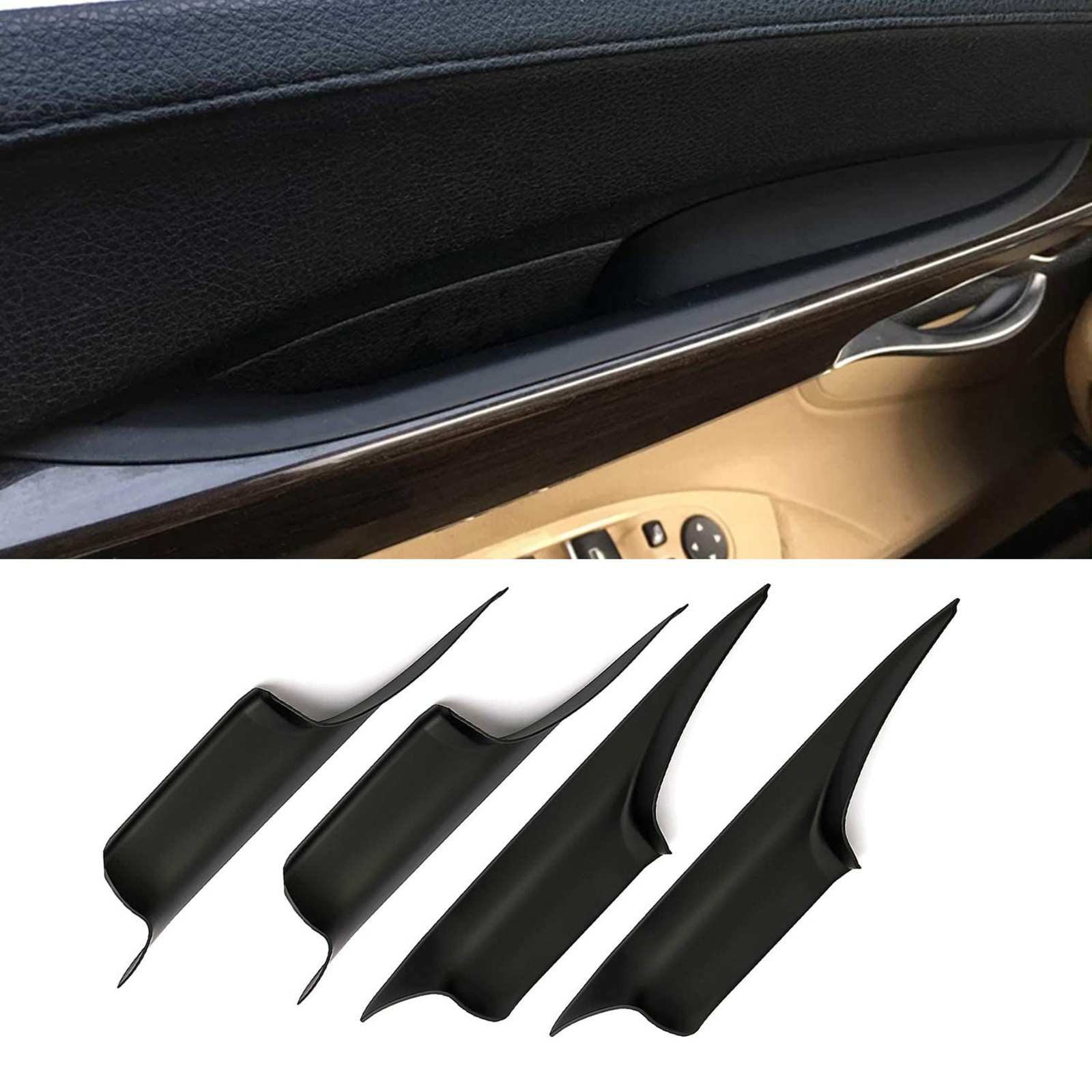 4PCS Inner Handle Pull Trim Cover for – 7 Series F01 F02 2008-20159858