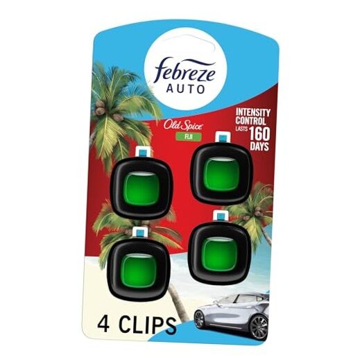 Car Air Freshener Vent Clip Old Spice Scent, .07 0.28 Fl Oz (Pack of 1) Fiji