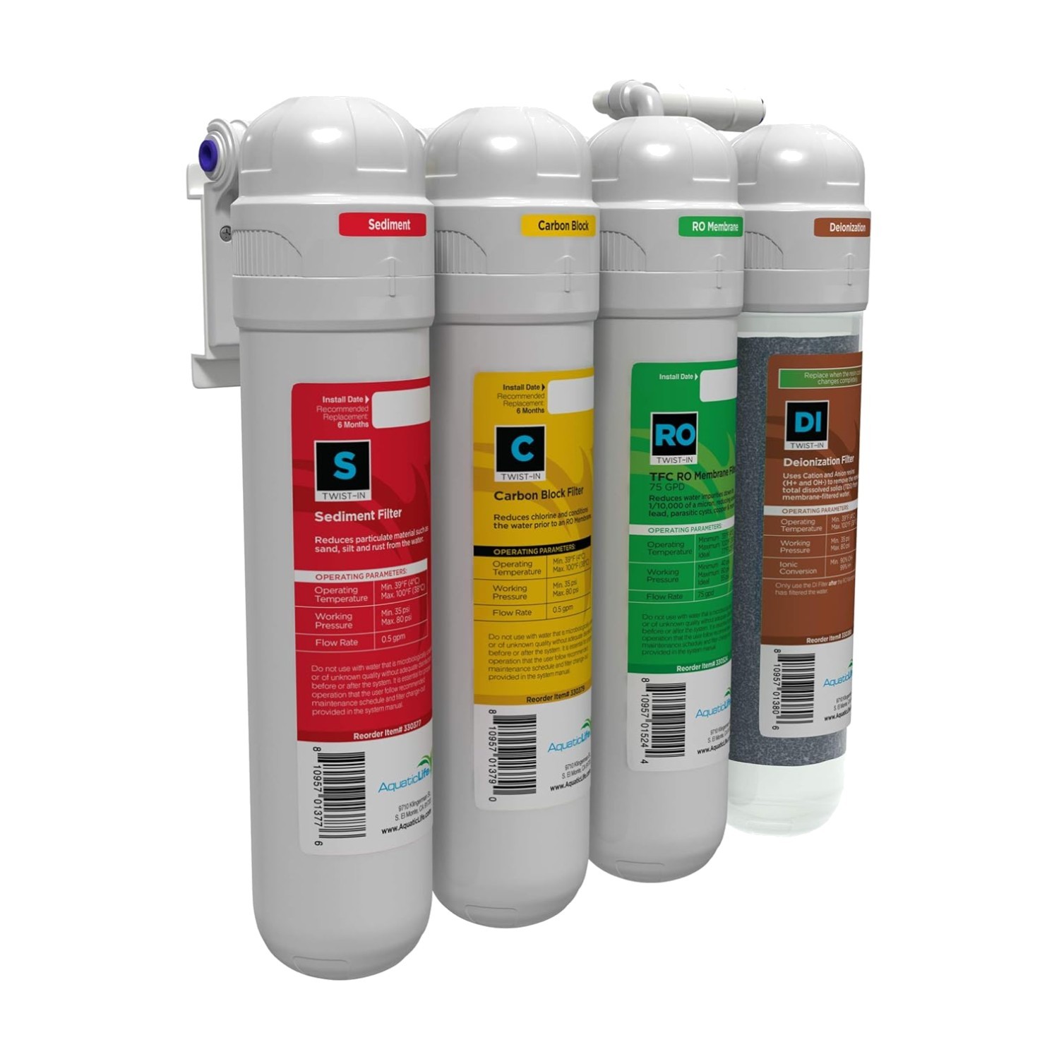 Effortless 75 GPD RO/DI Water Filter System – Reduces TDS and Enhances Quality