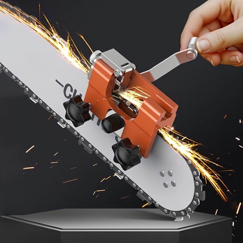 Chainsaw Chain Sharpening Jig Portable Hand Crank Timberline Sharpener Tool Set