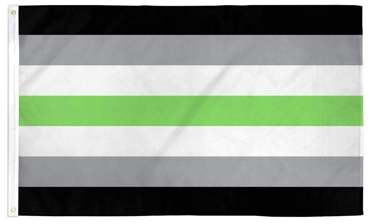 3X5 Agender Rainbow Pride Premium Quality 3’x5′ Polyester Flag Banner 100D