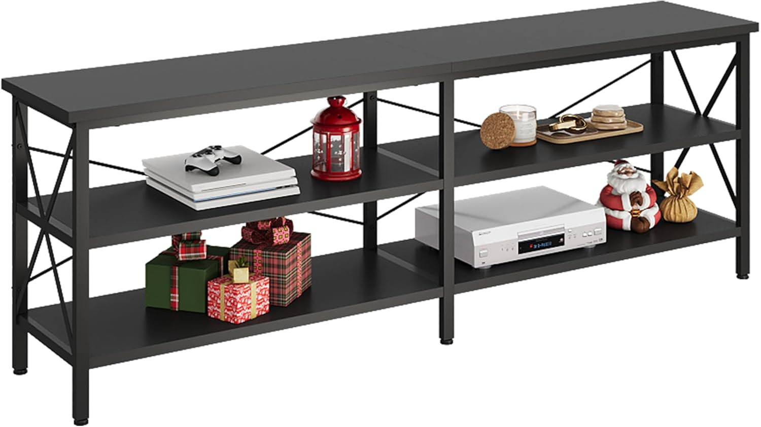 TV Stand up to 70 Inch TV, 63″ Entertainment Center, TV Media Console with 3-Tie