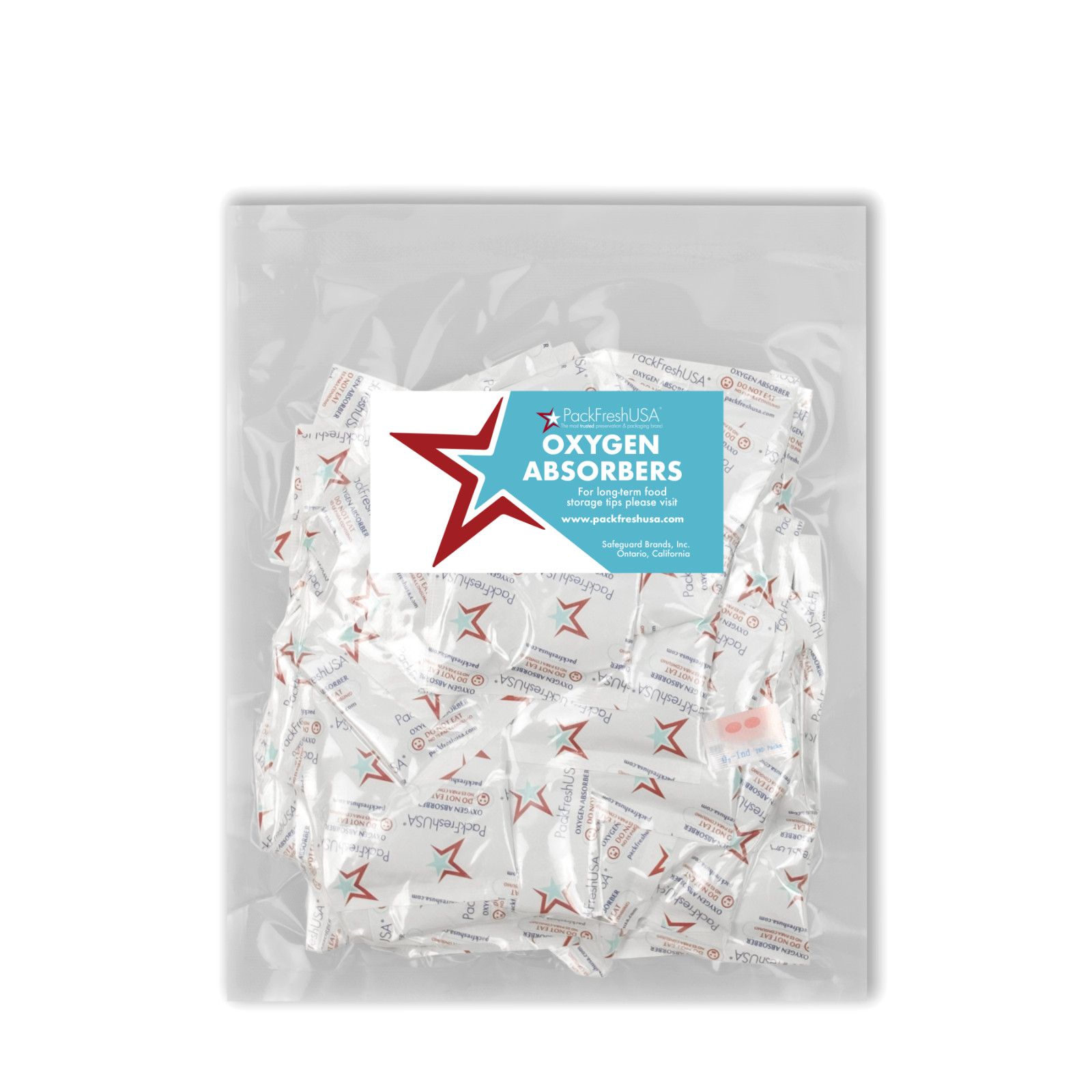 PackFreshUSA Wholesale: 1000 (in 50-packs) 500cc Oxygen Absorbers Non Toxic