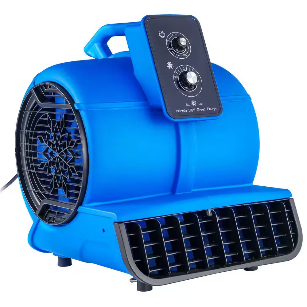 Floor Blower 19.3 In. 3 Speeds Blower Fan in Blue with 1/2 HP 2600 CFM Air Mover