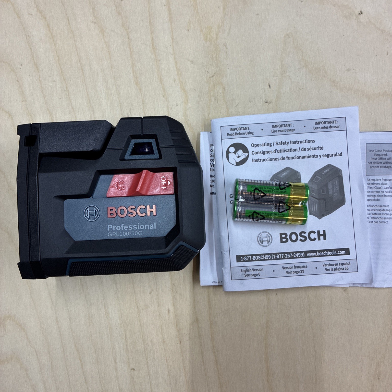 Bosch GPL100-50G Five-Point Self-Leveling Alignment Laser NEW