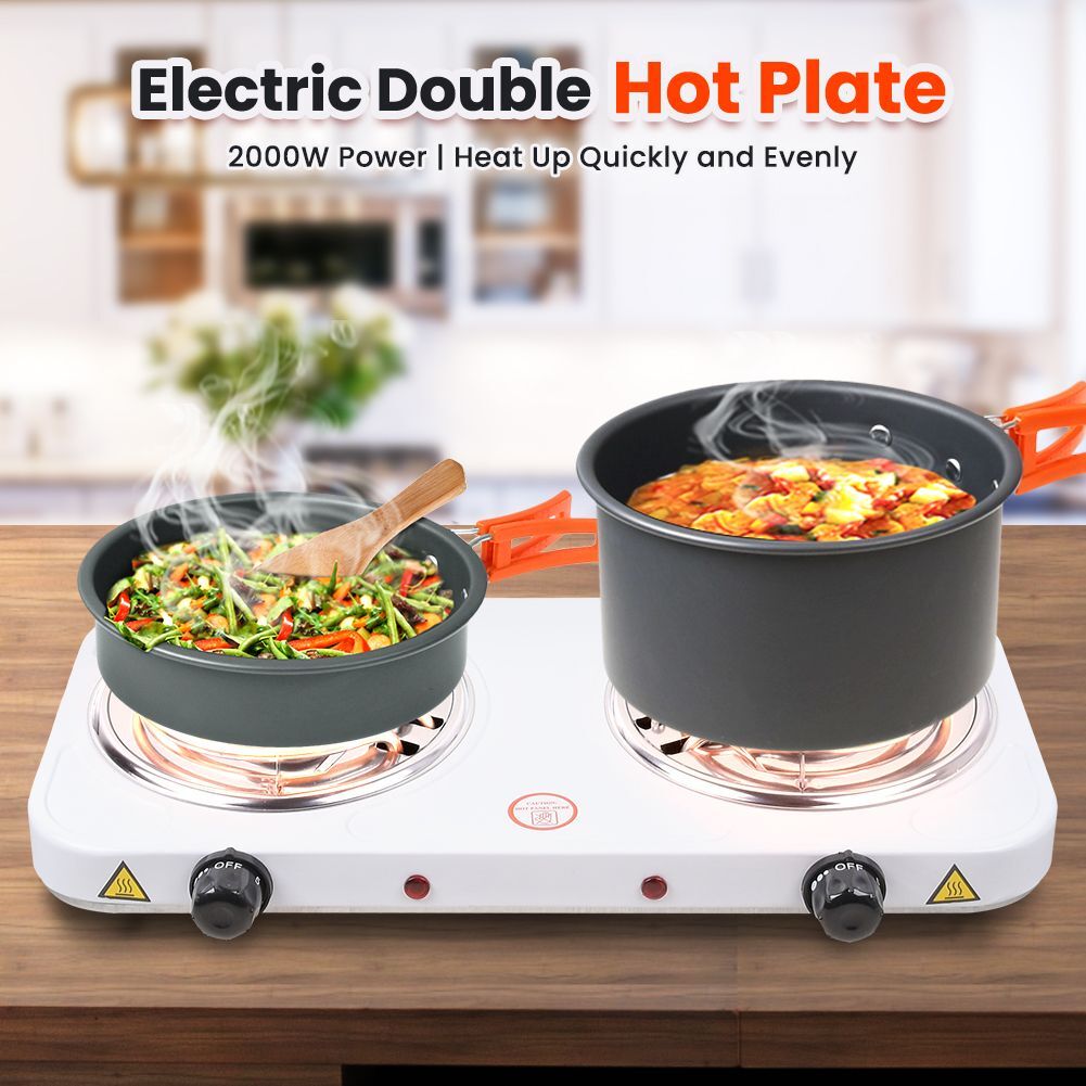 Portable Electric Single Double Burner Stove Hot Plate 1kw 2000W Cooktop Cooking