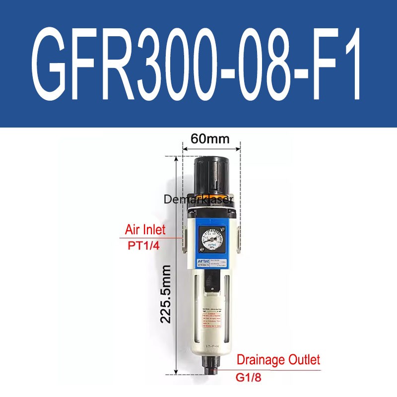 AirTAC Air Source Processor Air Pressure Regulating Filter GFR200/300/400/600
