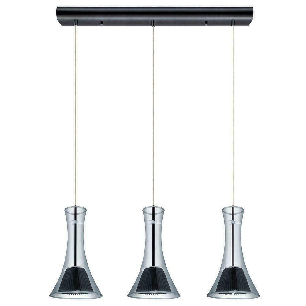 EGLO Musero 60-Watt Black Chrome Integrated LED Pendant 201428A – NEW