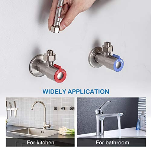Faucet Hose Adapter, G3/8 to G1/2 Brass Connector, Female to Male G1/2 Female