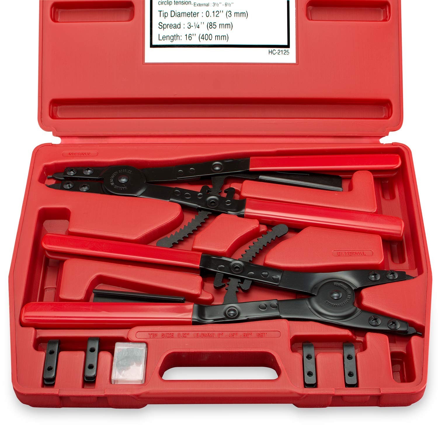 NEIKO 02130A 16″ Snap Ring Plier Set, 2 Pc