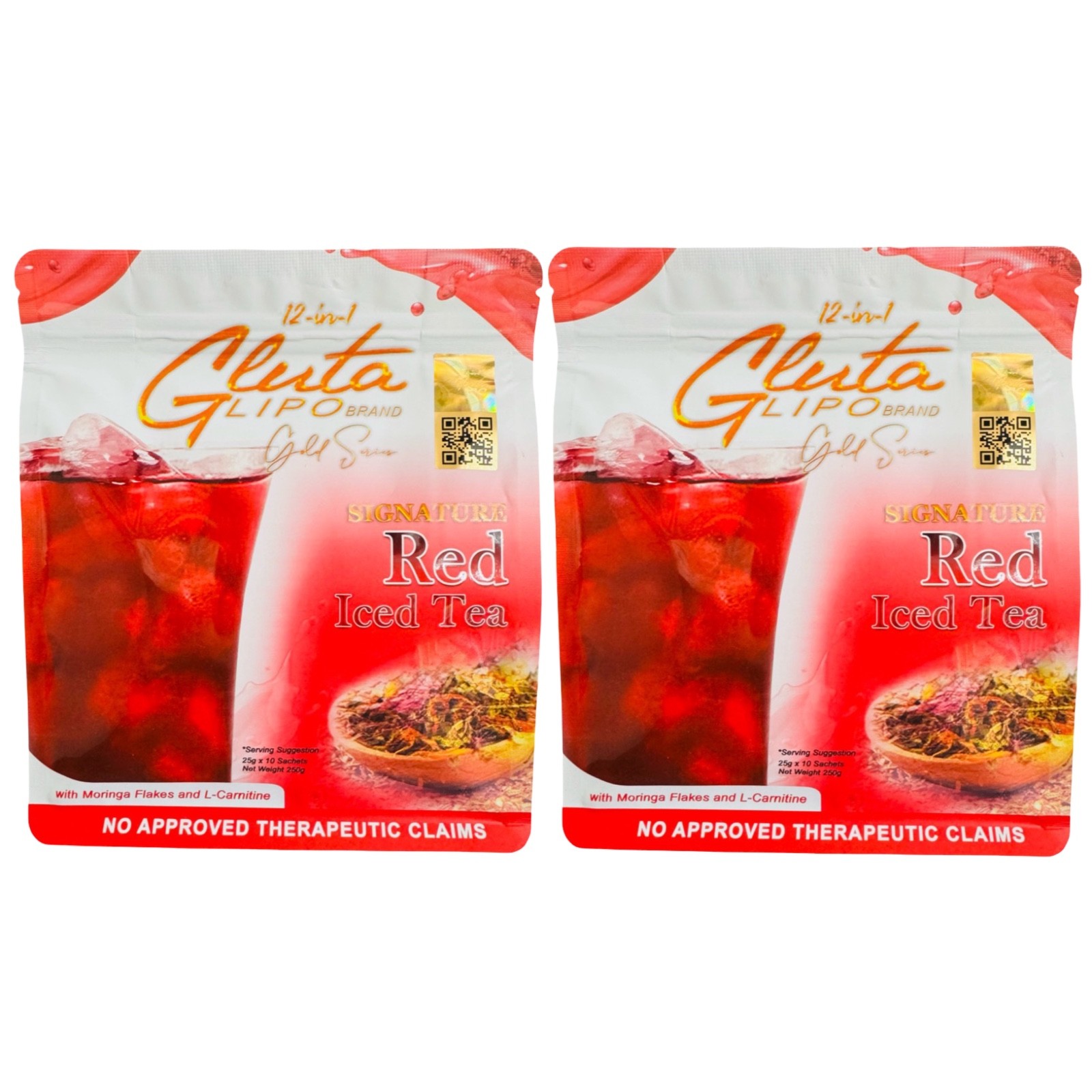 12-in-1 Gluta Lipo Gold Series RED ICED TEA 2-PACK